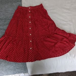 Talbots petite button front midi skirt